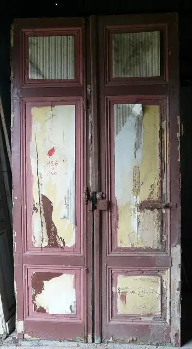 Double porte de communication en bois