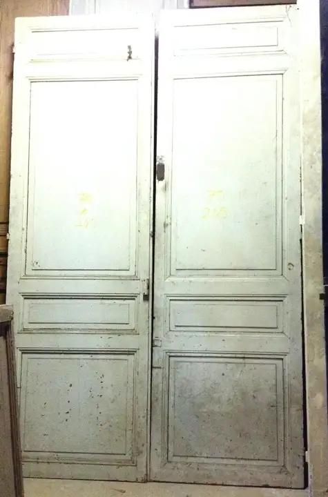 Double porte de communication en bois