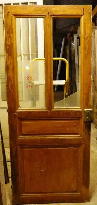 Porte de communication vitrée en bois