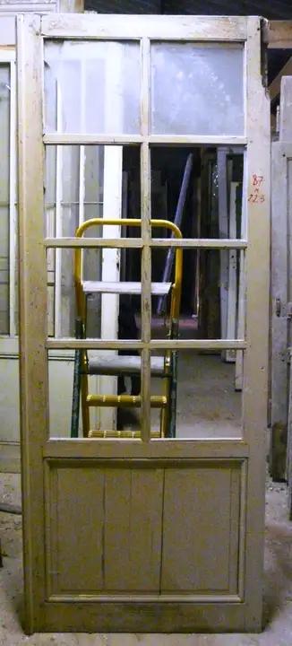 Porte de communication vitrée en bois