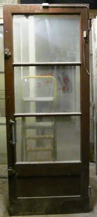 Porte de communication vitrée en bois