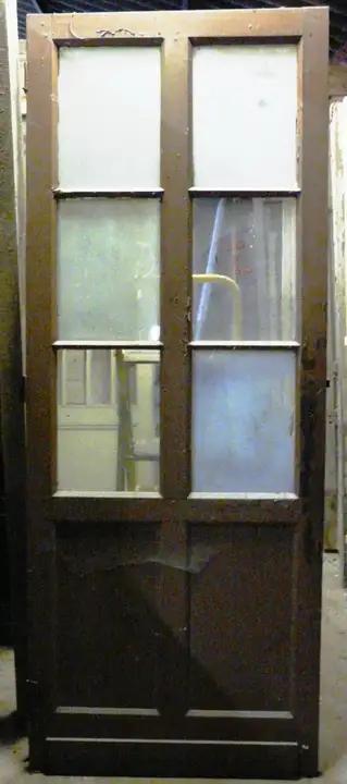 Porte de communication vitrée en bois