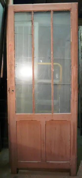 Porte de communication vitrée en bois