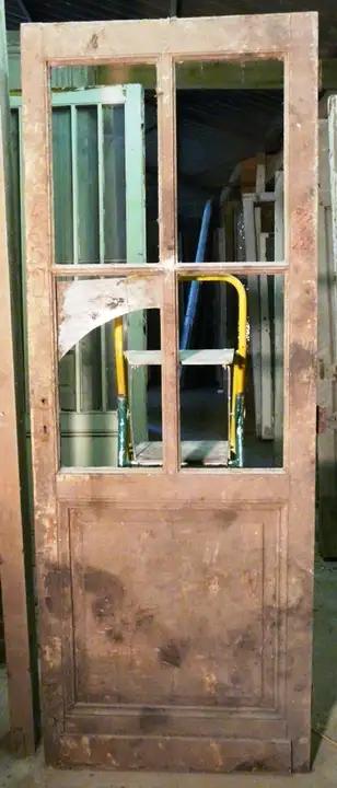 Porte de communication vitrée en bois