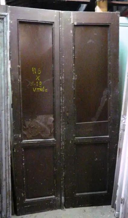 Paire de portes vitrées
