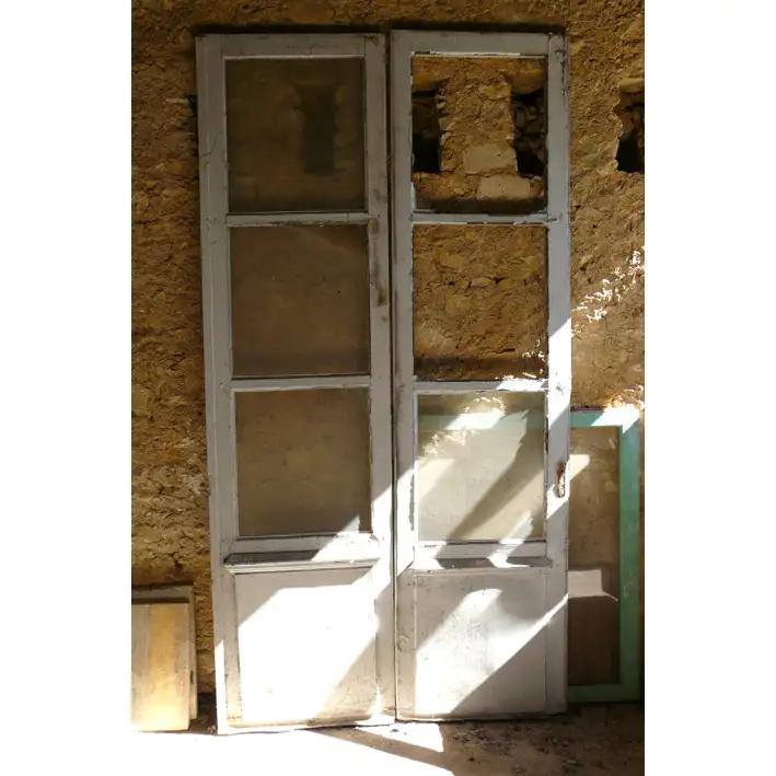 Portes vitrées doubles en bois