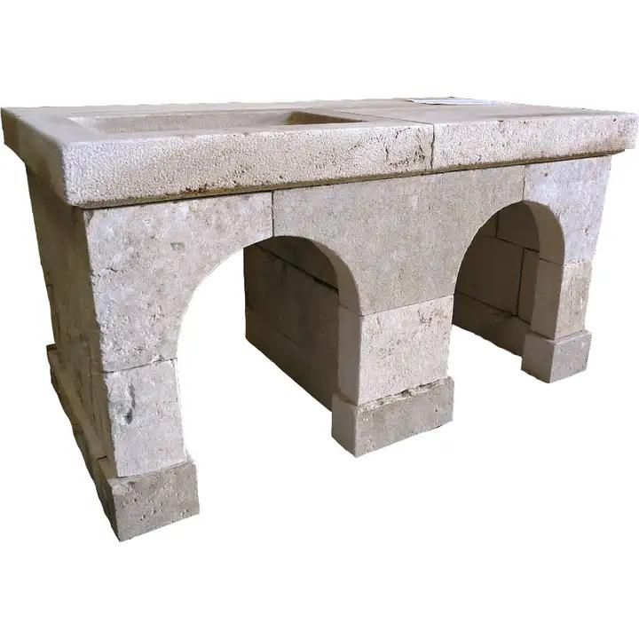 Table de cuisson extérieur en pierre dure
