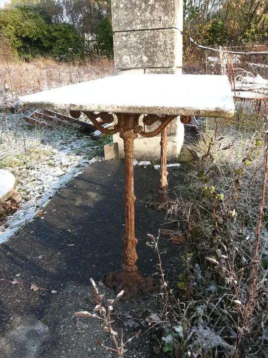 2 pieds de table bistrot