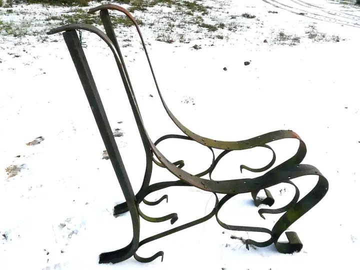 paire de pieds de banc en fer