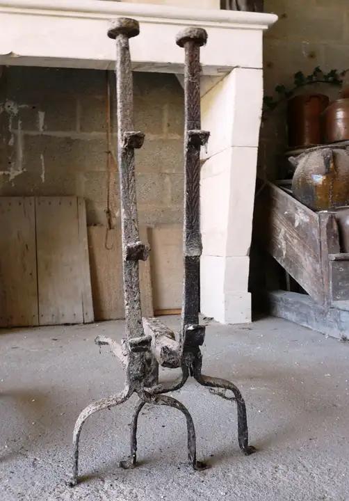 Paire de chenets rustiques