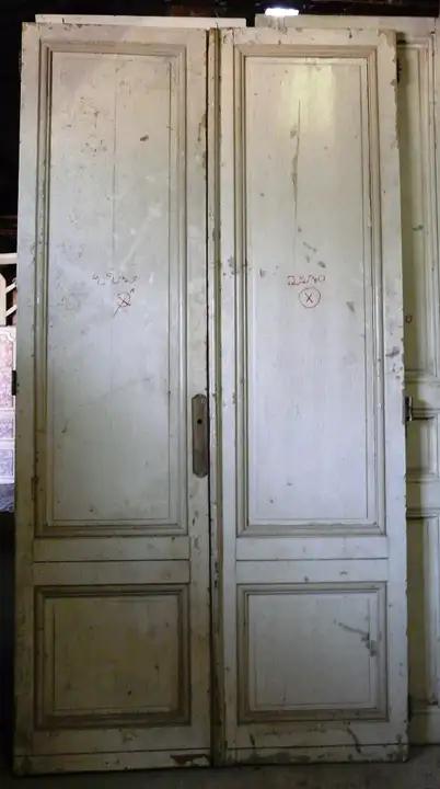 Double porte de communication en bois