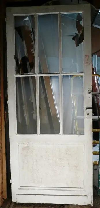 Porte de communication en bois vitrée