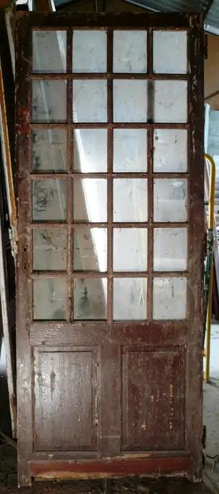 Porte de communication en bois vitrée