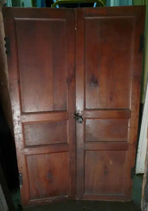 Double porte de placard en cerisier