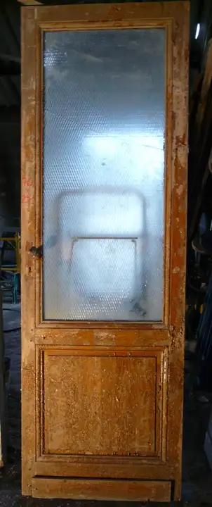 Porte interieur vitrée en bois