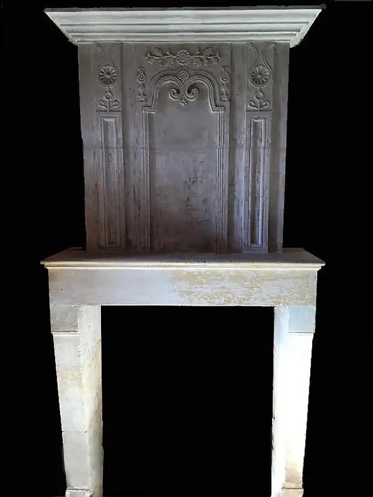 Petite cheminée Directoire à trumeau ancienne