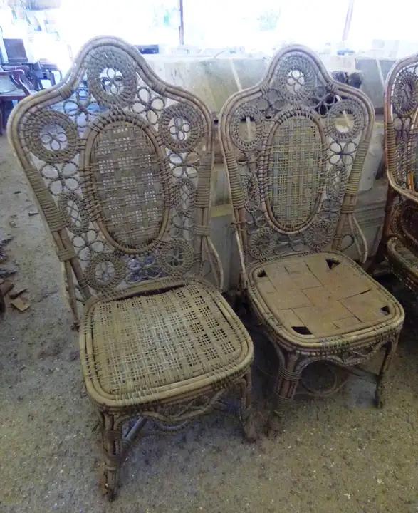 Paire de fauteuils en rotin