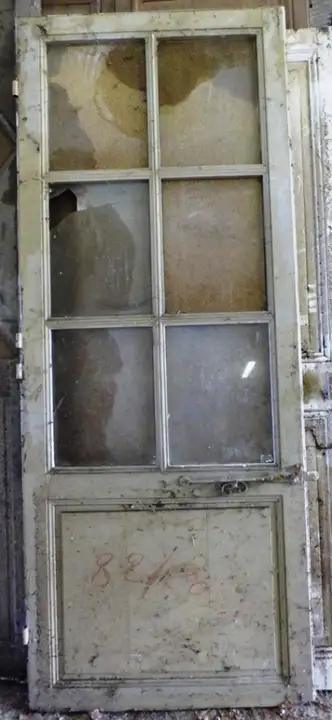Porte d'intérieur vitrée en bois