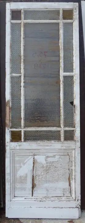 Porte vitrée en bois ancienne
