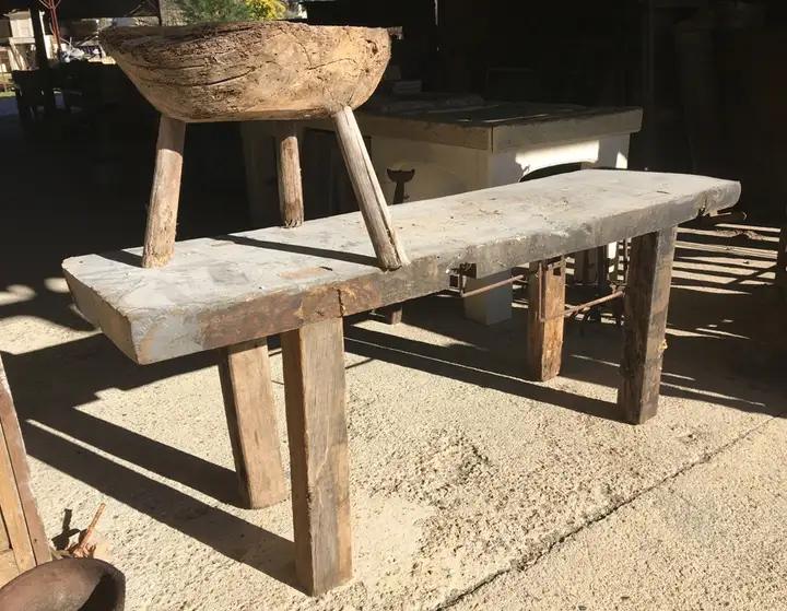 Etabli ancien en chêne