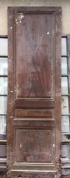 porte ancienne d'intérieur en bois à 3 panneaux