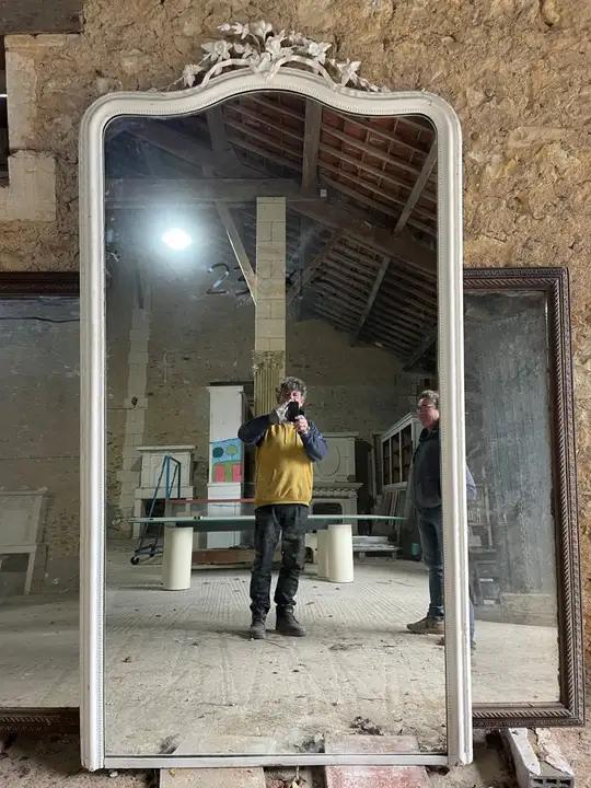 Miroir de dessus de cheminée ancien
