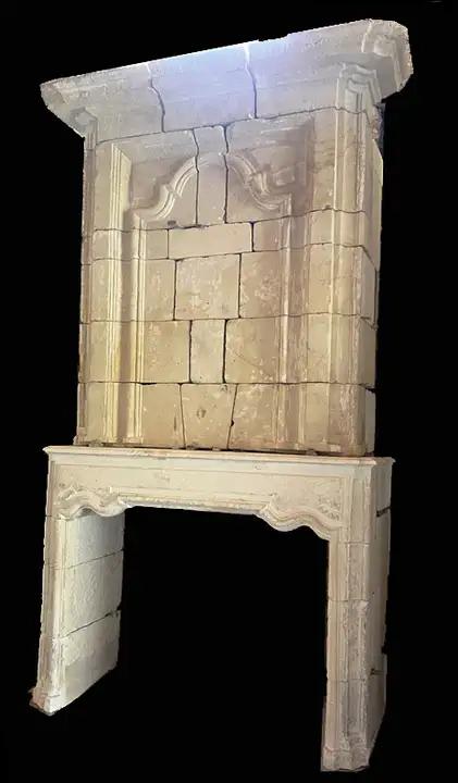 Ancienne cheminée à trumeau d'époque XVIIIéme