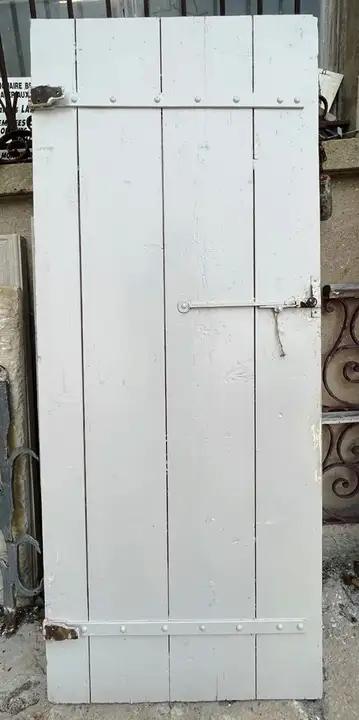 Porte de communication rustique en planches