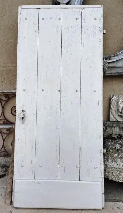 Porte de communication rustique en planches
