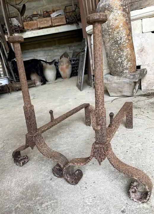 Paire de chenets grand modèle