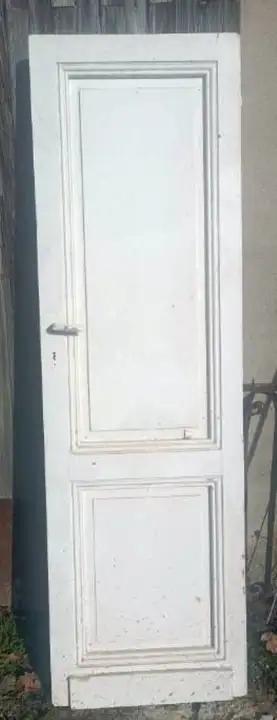 Porte pleine d'intérieur en sapin à deux panneaux