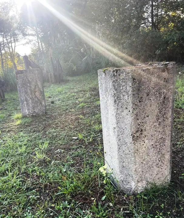 Paire de socles anciens en pierre calcaire de Charente