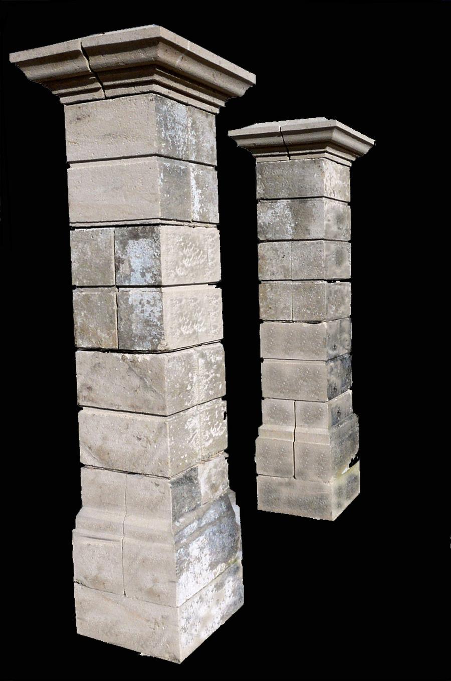 Réédition de piliers anciens en pierre de Gironde