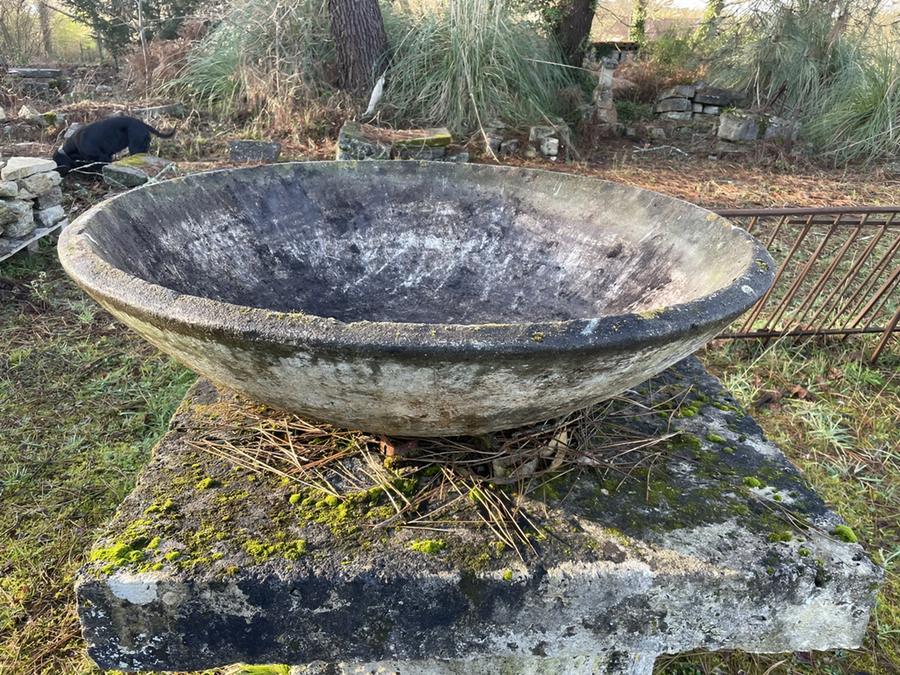 Ancienne vasque en ciment
